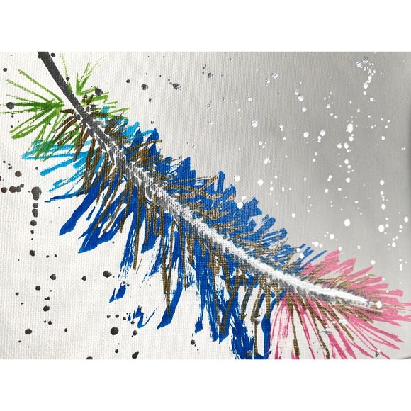 Original Art ‘Falling Softly’ Oil Marker by Artist Tristina Dietz Elmes 14”x11” - Picture 1 of 7